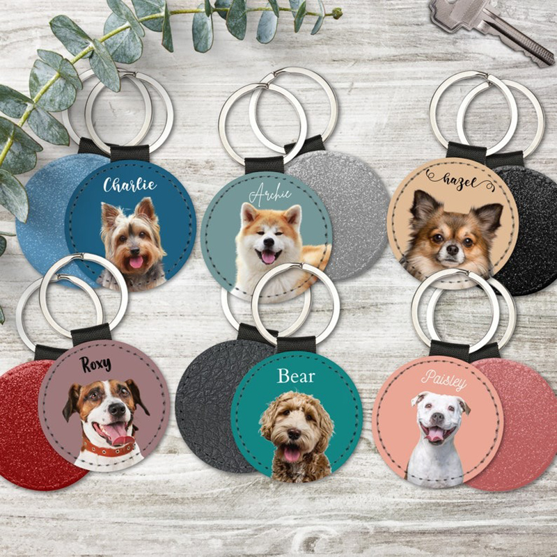 Pet Supplies Outlet - Custom Pet Photo Keychain Personalized Dog