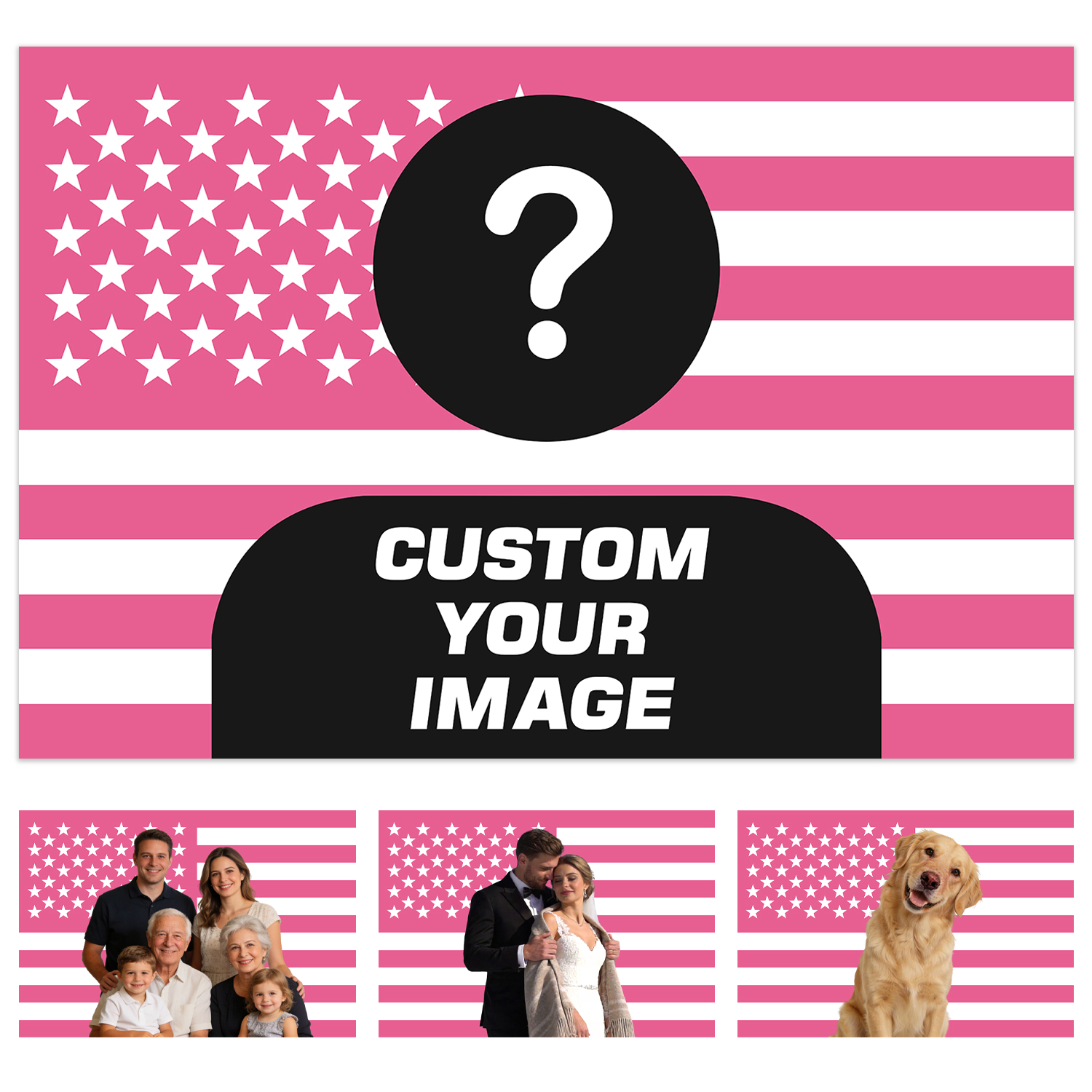 Pet Supplies Outlet - 1pc Personalized photo customized American flag
