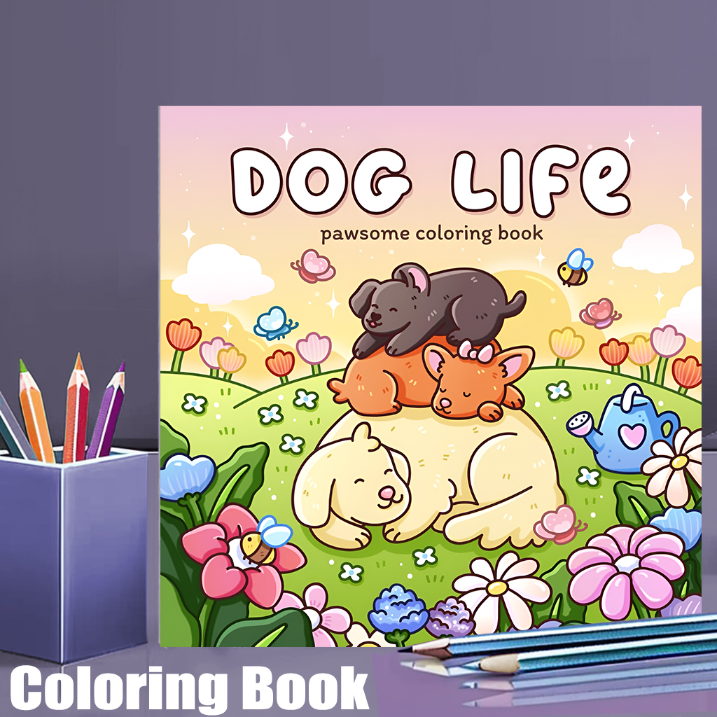 Pet Supplies Direct - 28 Pages Dog Style Coloring Book