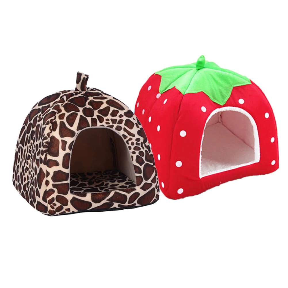 Calming Dog Bed - Cute Strawberry Pet Dog Cat House