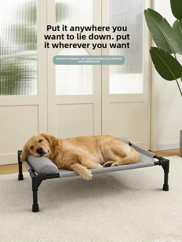 Calming Dog Bed - Elevated Cooling Pet Cot Breathable Mesh