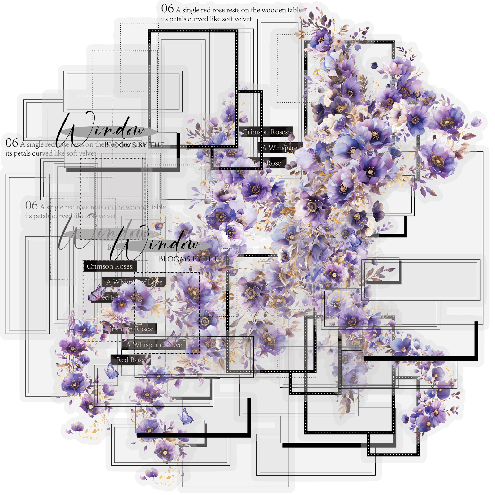 Pet Supplies Gift Card - Etori Life Heartwarming Moments Purple Floral