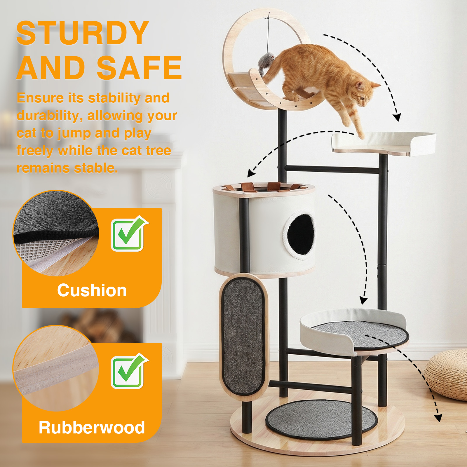 66-Inch Cat Tree with Scratchi – обзор и цена Pet X Supplies & Tack Howell Photos