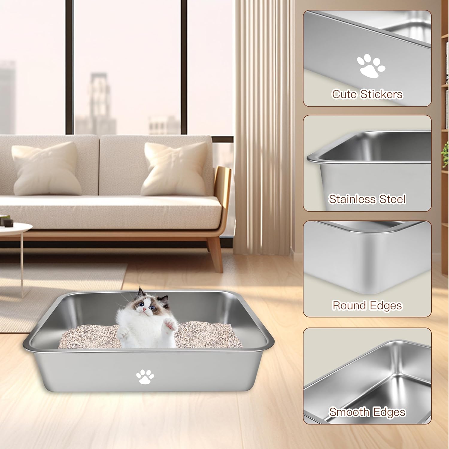 Stainless Steel Cat Litter Box – обзор и цена Pet X Supplies & Tack Howell Photos
