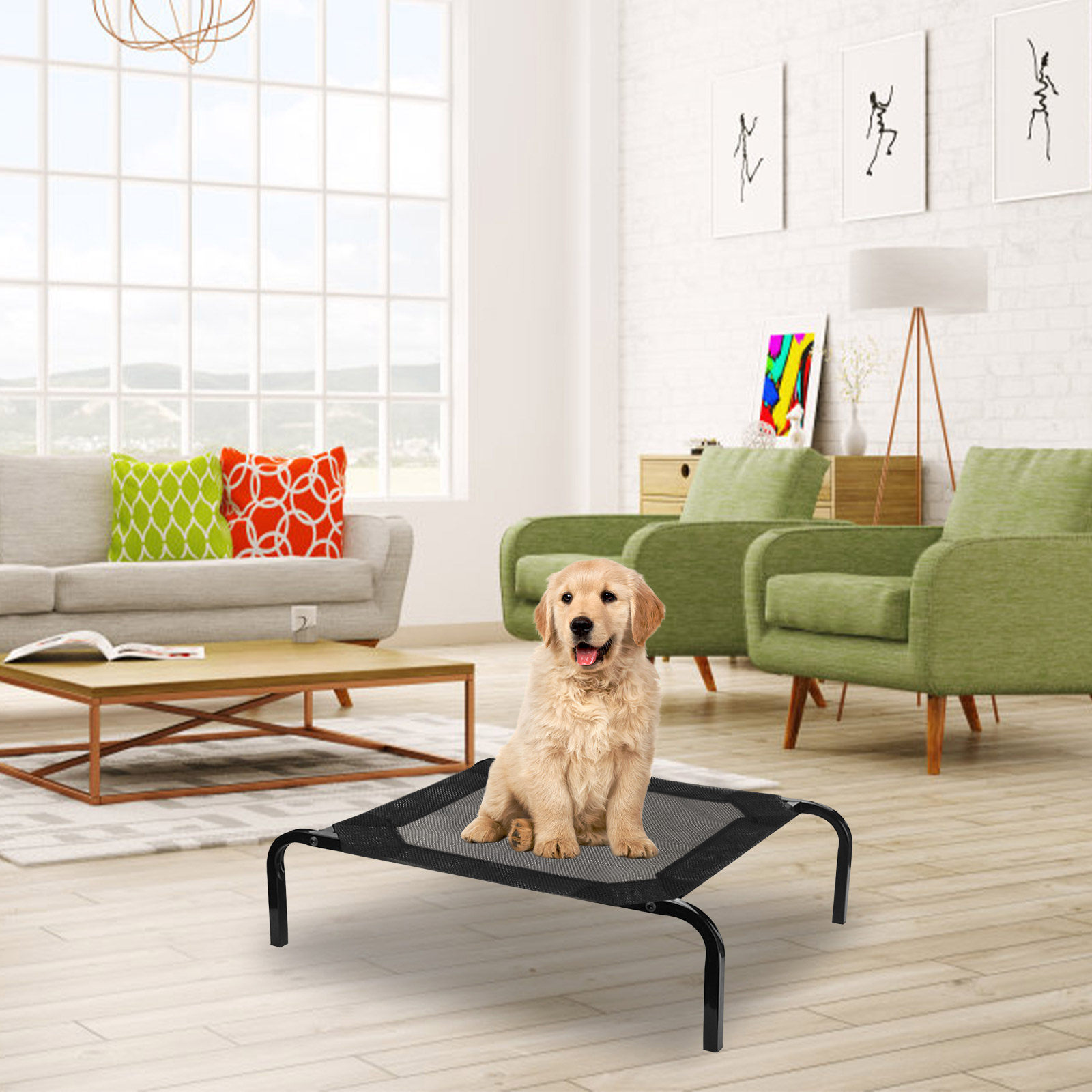 Dog Bed Mesh Cover Elevated Pe – обзор и цена Calming Dog Bed