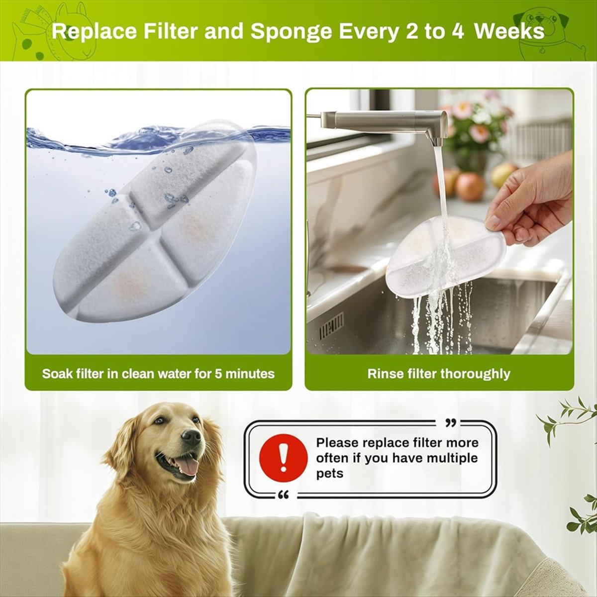 FSLH Filters and Pump Sponges  – обзор и цена Cat Water Fountain Filter